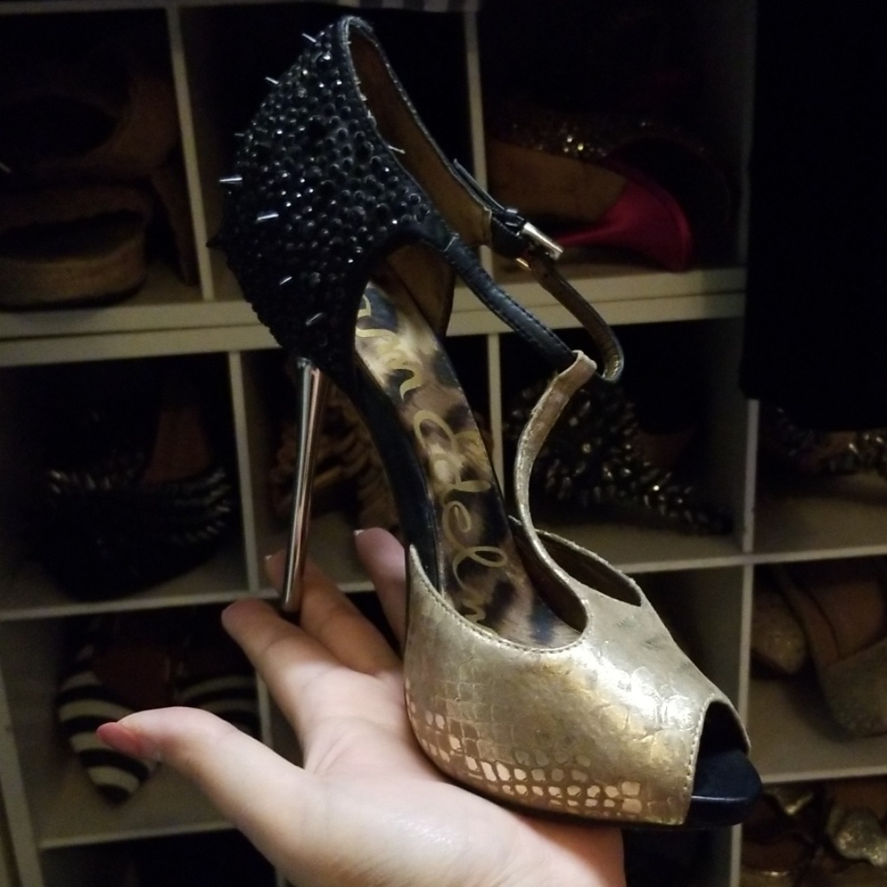 Sam Edelman Spike Snake Metal Sexy Heel